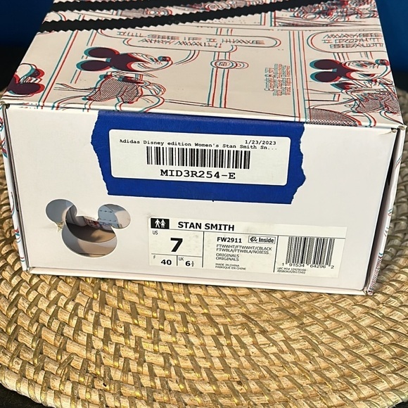 New Rare Adidas Disney X Edition Stan Smith 3D Mickey Mouse Comic Strip Sneakers - Picture 8 of 10